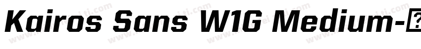 Kairos Sans W1G Medium字体转换